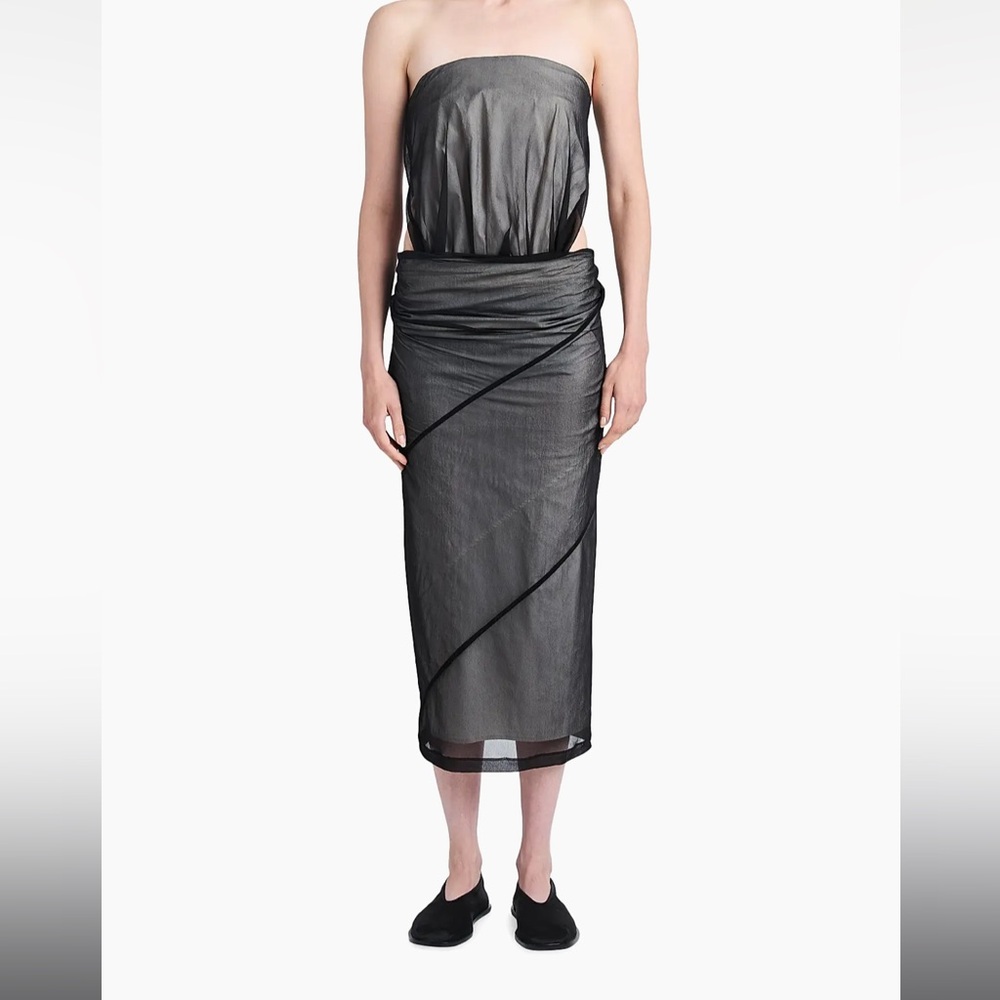 Proenza Schouler Gwen Strapless Cut-Out Midi-Dress
